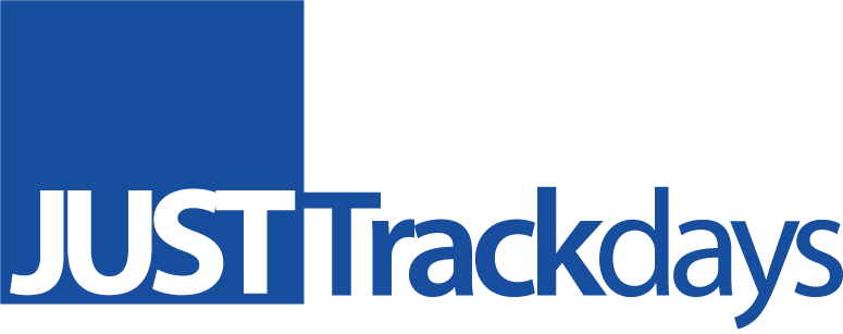 Just Trackdays Blue Horizontal Logo